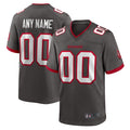 tocy Custom TB.Buccaneers Pewter Home Game Stitched Jerseys