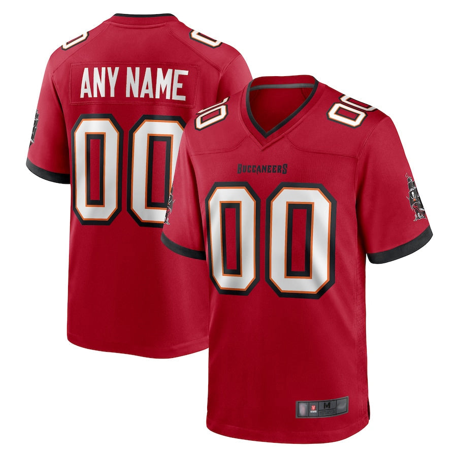 tocy Custom TB.Buccaneers Red Replica Game Stitched Jerseys