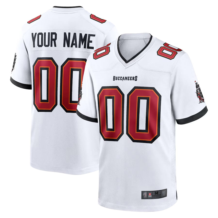 tocy Custom TB.Buccaneers White Replica Game Stitched Jerseys