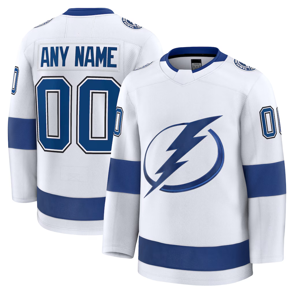 Tocy Custom TB.Lightning White Away Premium Jerseys