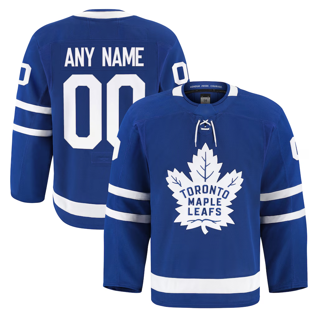 Tocy Custom T.Maple Leafs Blue Home Authentic Pro Jerseys