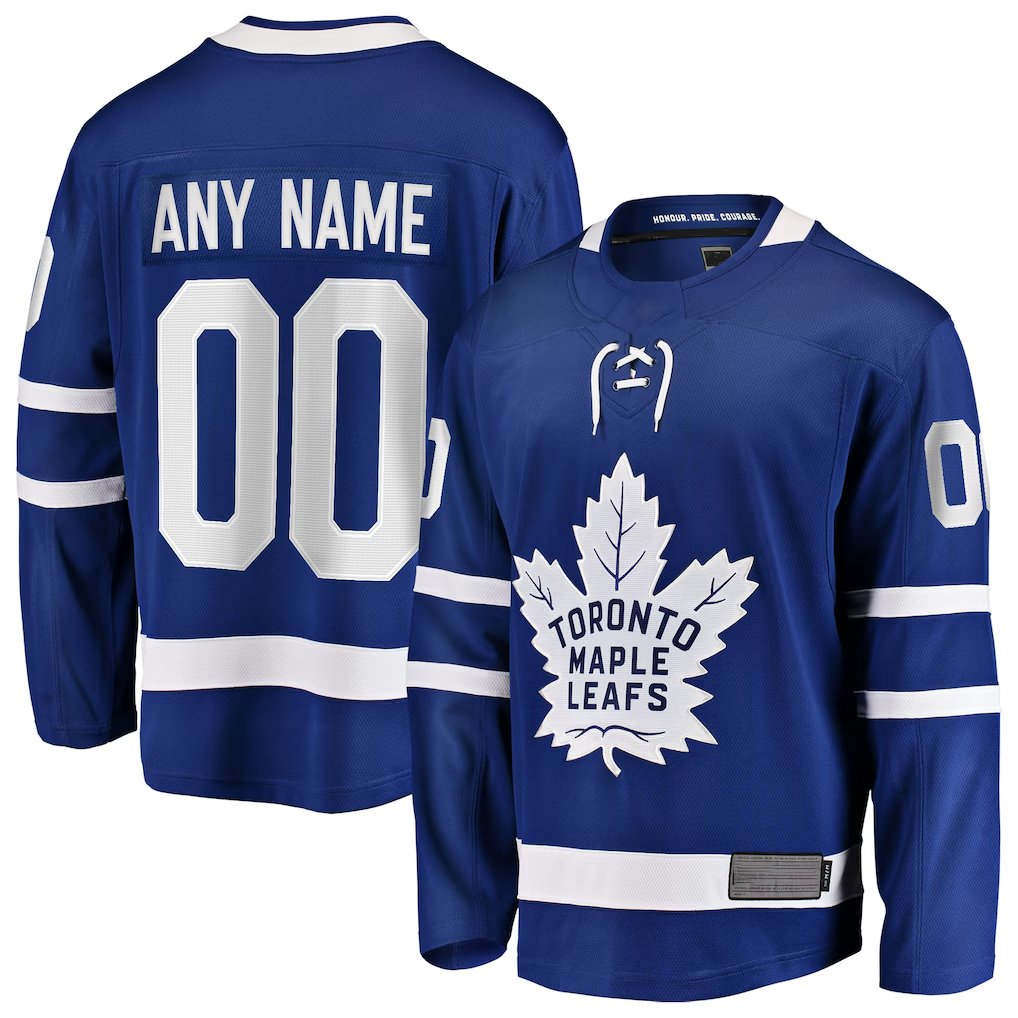 Tocy Custom T.Maple Leafs Blue Home Breakaway Jerseys