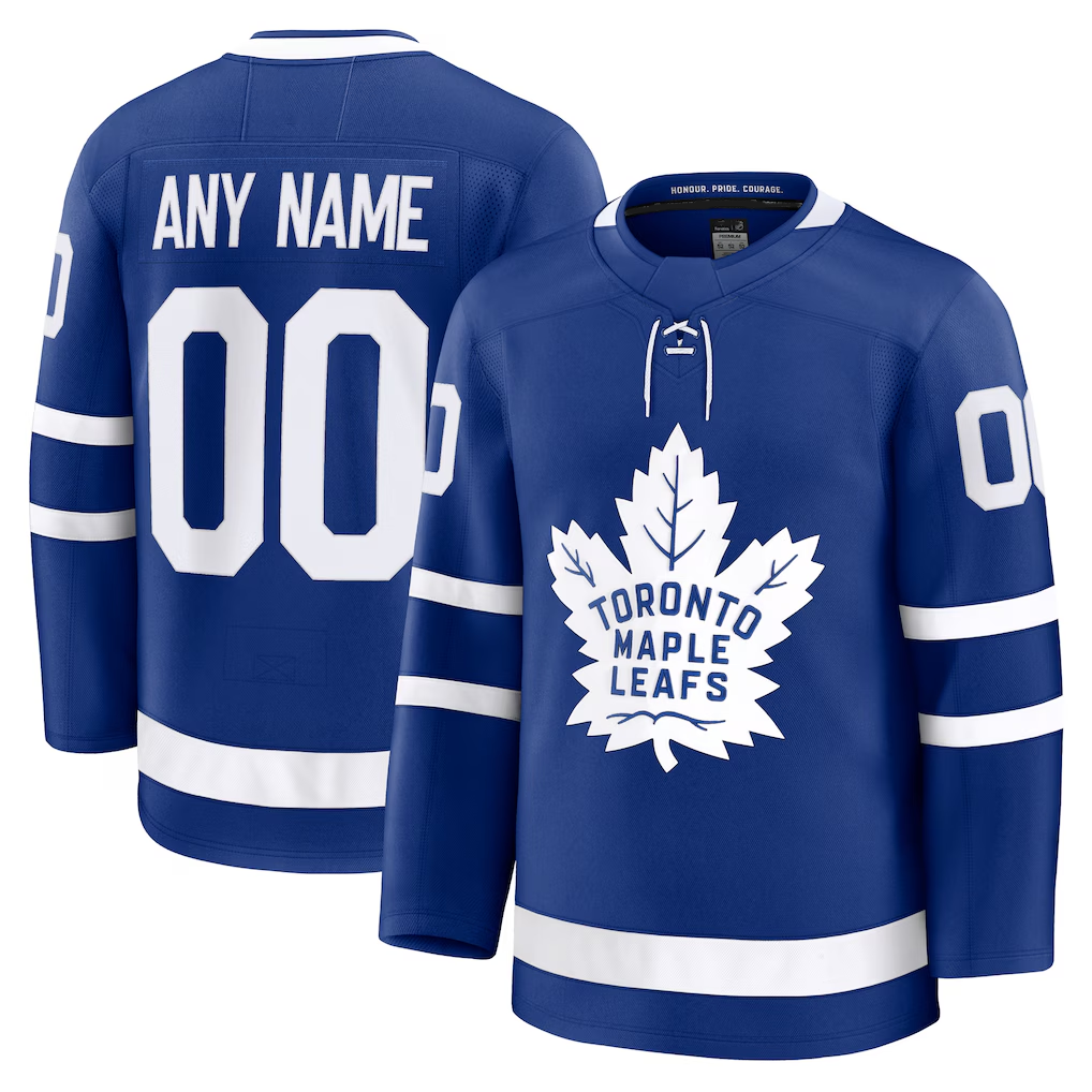 Tocy Custom T.Maple Leafs Blue Home Premium Jerseys