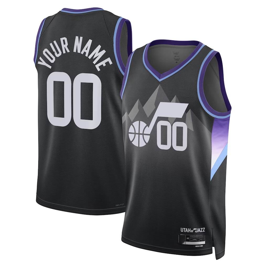 tocy Custom U.Jazz Black 2025 Swingman Jerseys - Statement Edition