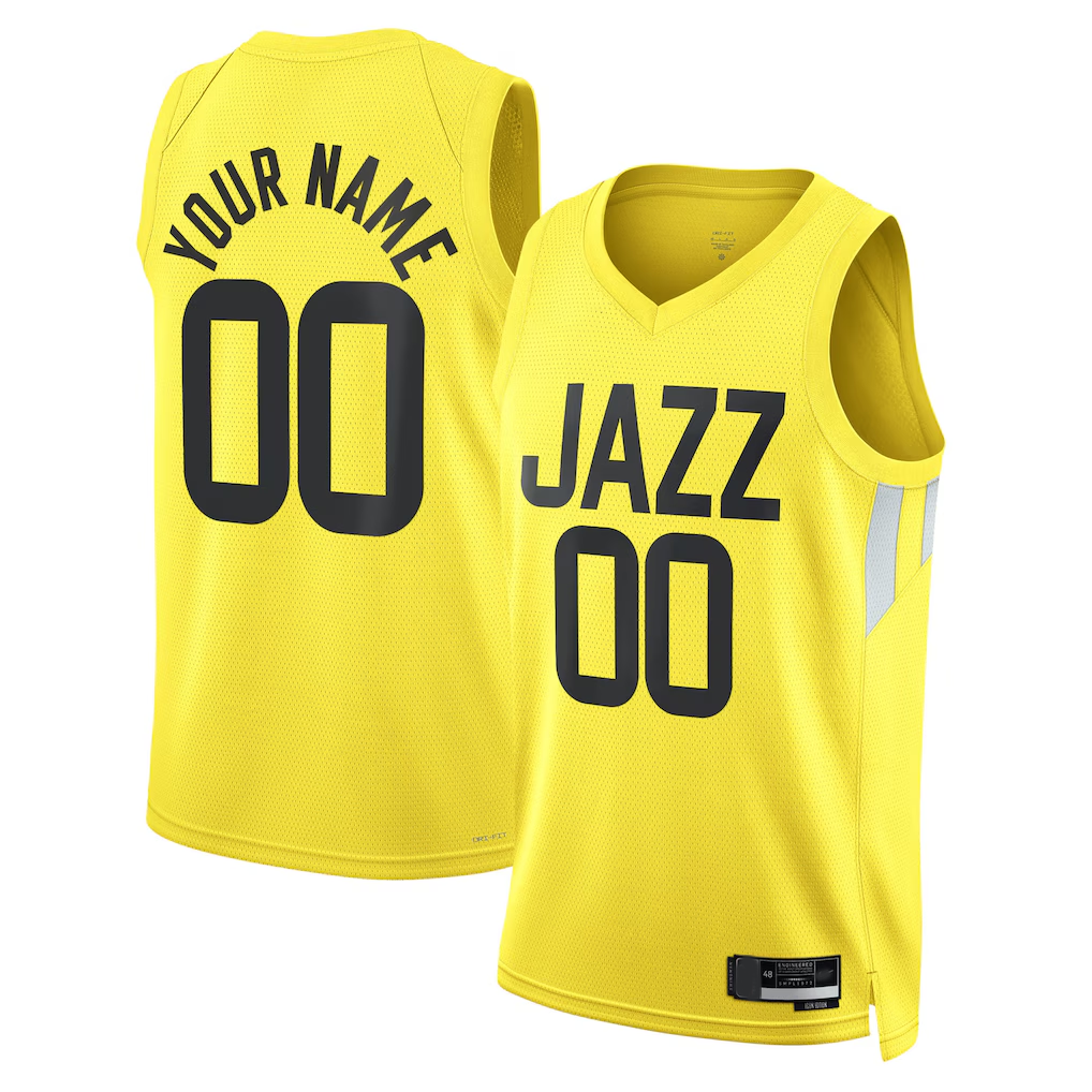 tocy Custom U.Jazz Gold Swingman Jerseys - Icon Edition