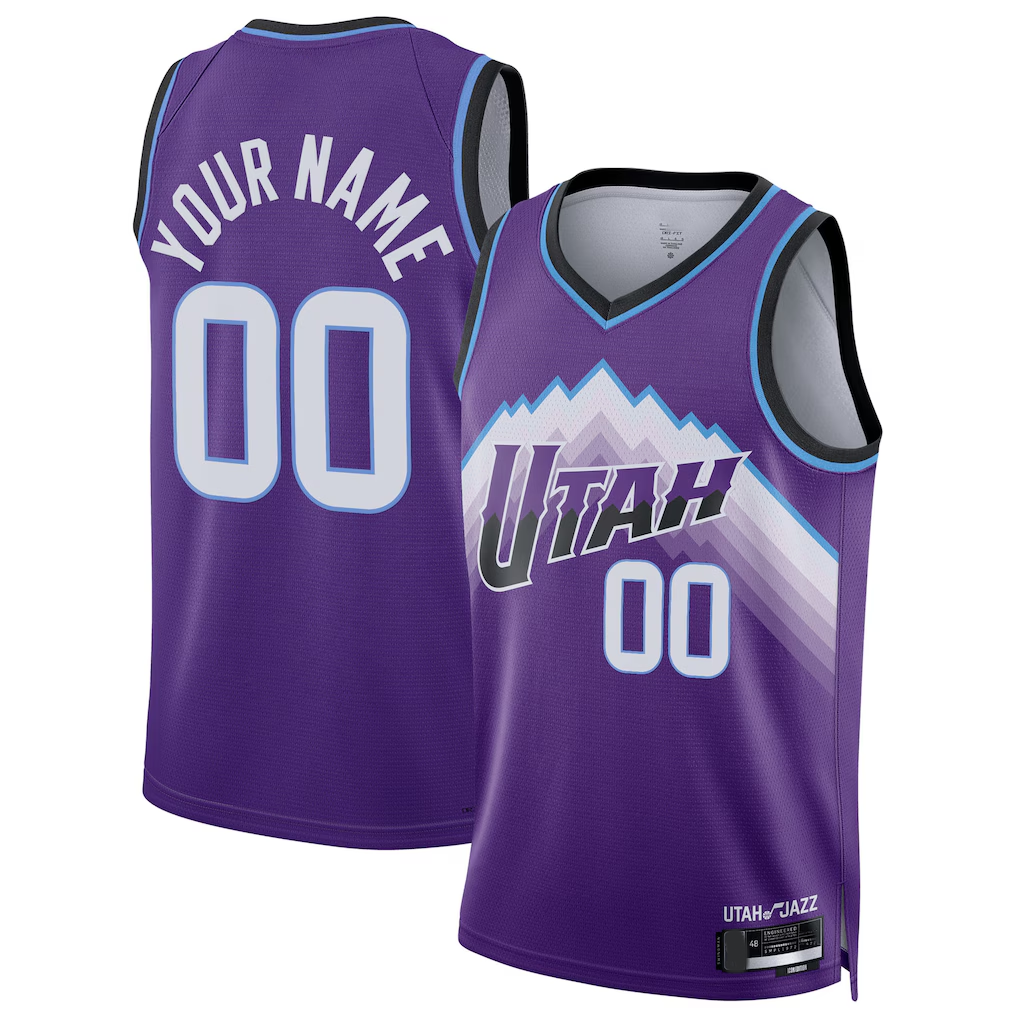 tocy Custom U.Jazz Purple Swingman Jerseys - Icon Edition