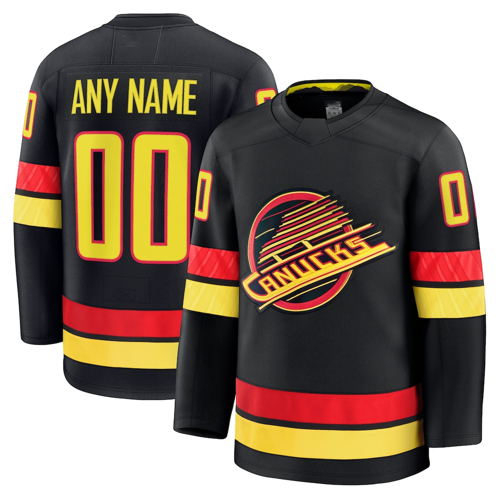Tocy Custom V.Canucks Black Alternate Premium Jerseys