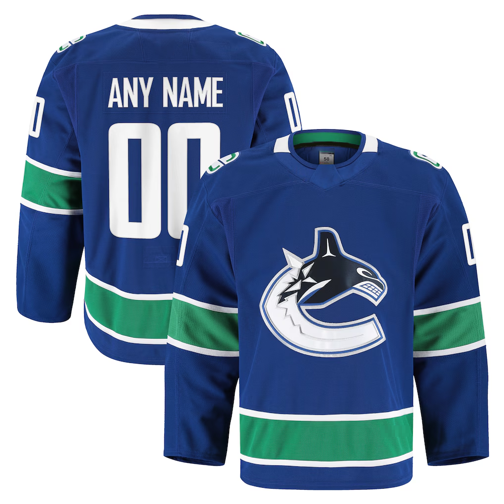Tocy Custom V.Canucks Blue Home Authentic Pro Jerseys