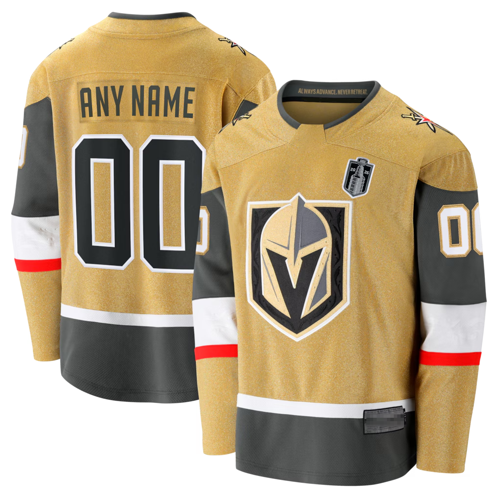 Tocy Custom V.Golden Knights Gold 2026 Stanley Cup Final Breakaway Jerseys