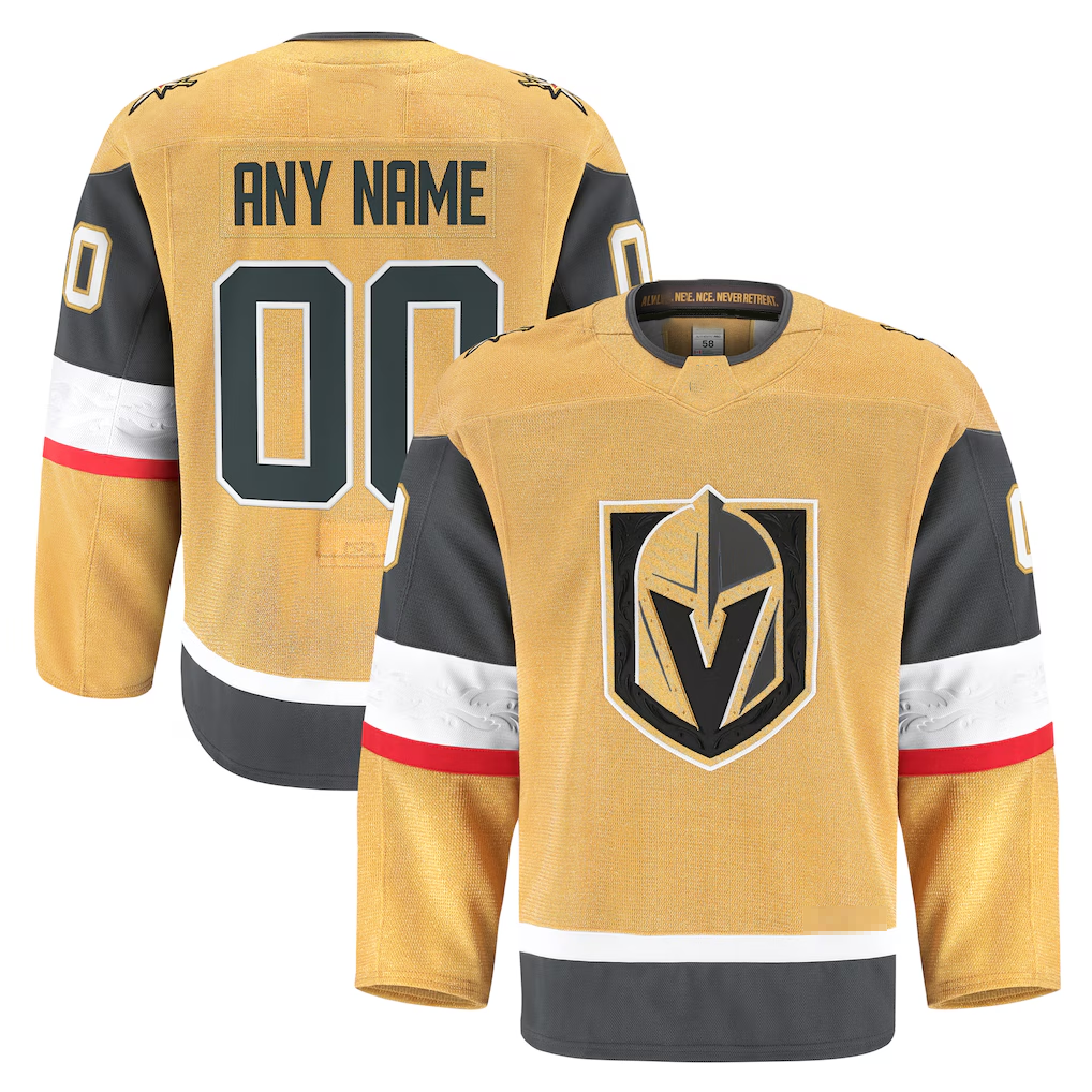 Tocy Custom V.Golden Knights Gold Home Authentic Pro Jerseys