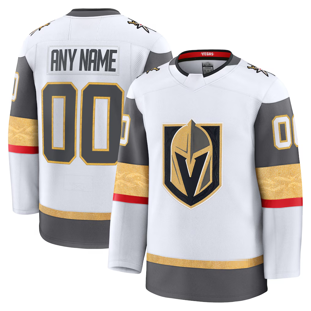 Tocy Custom V.Golden Knights White Away Premium Jerseys