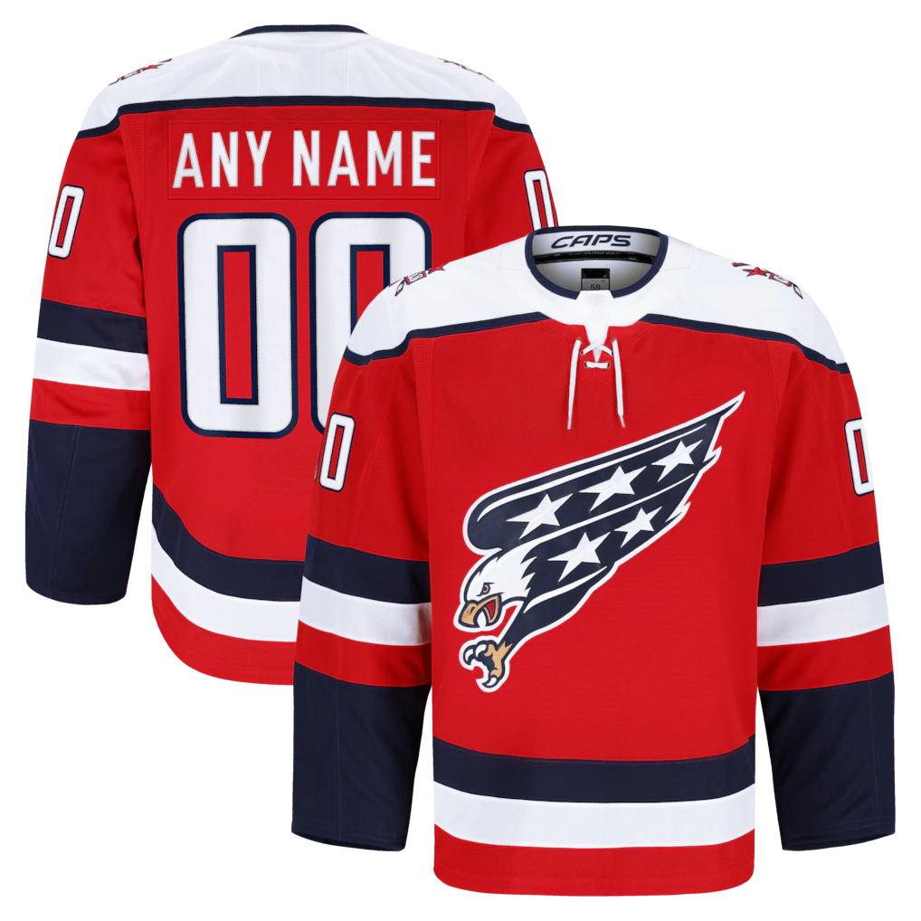 Tocy Custom W.Capitals Red Alternate Authentic Pro Jerseys