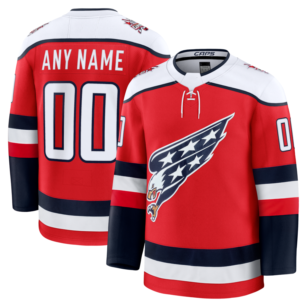 Tocy Custom W.Capitals Red Alternate Premium Jerseys