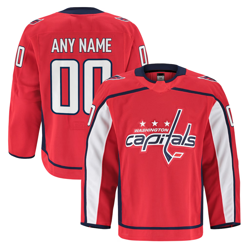 Tocy Custom W.Capitals Red Home Authentic Pro Jerseys