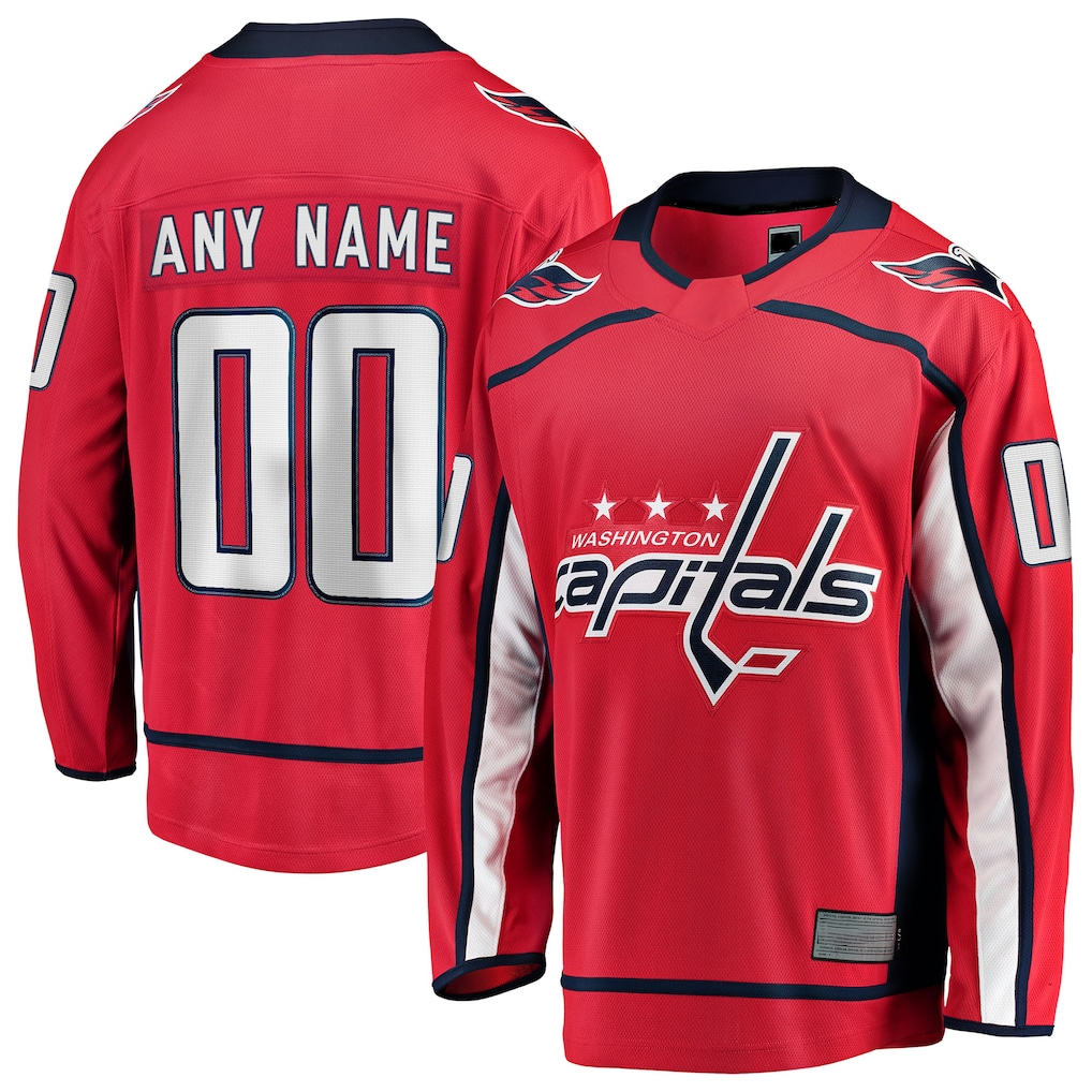 Tocy Custom W.Capitals Red Home Breakaway Jerseys