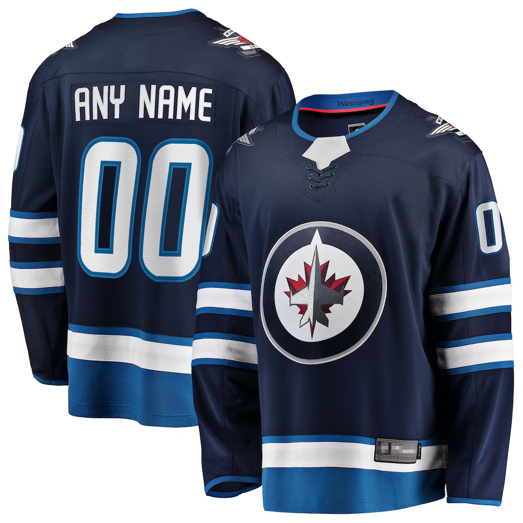 Tocy Custom W.Jets Blue Home Breakaway Jerseys