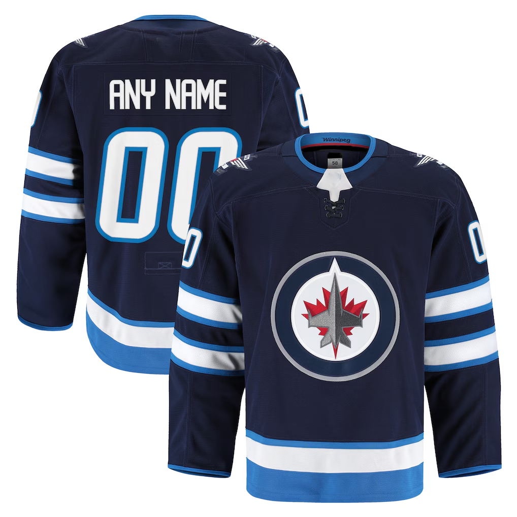 Tocy Custom W.Jets Navy Home Authentic Pro Jerseys