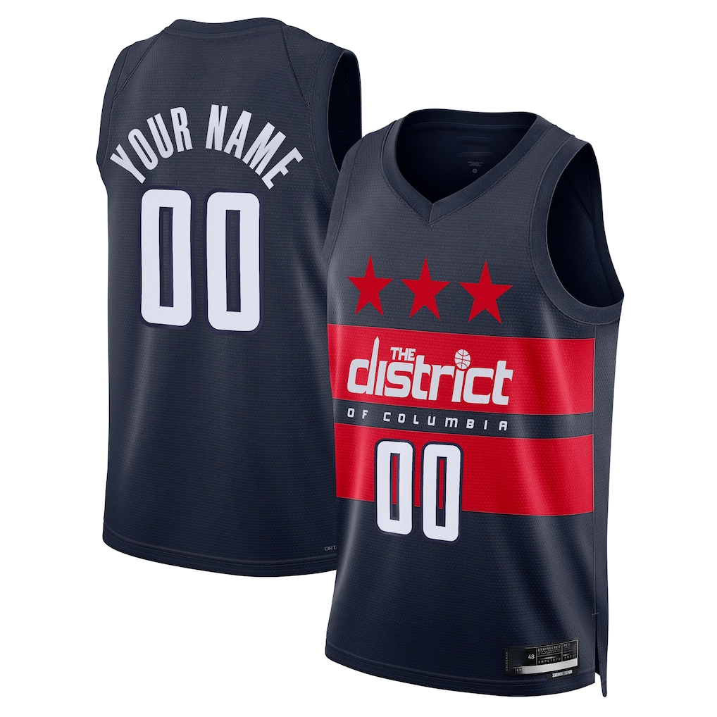 tocy Custom W.Wizards Navy 2024-25 Swingman Jerseys - Statement Edition