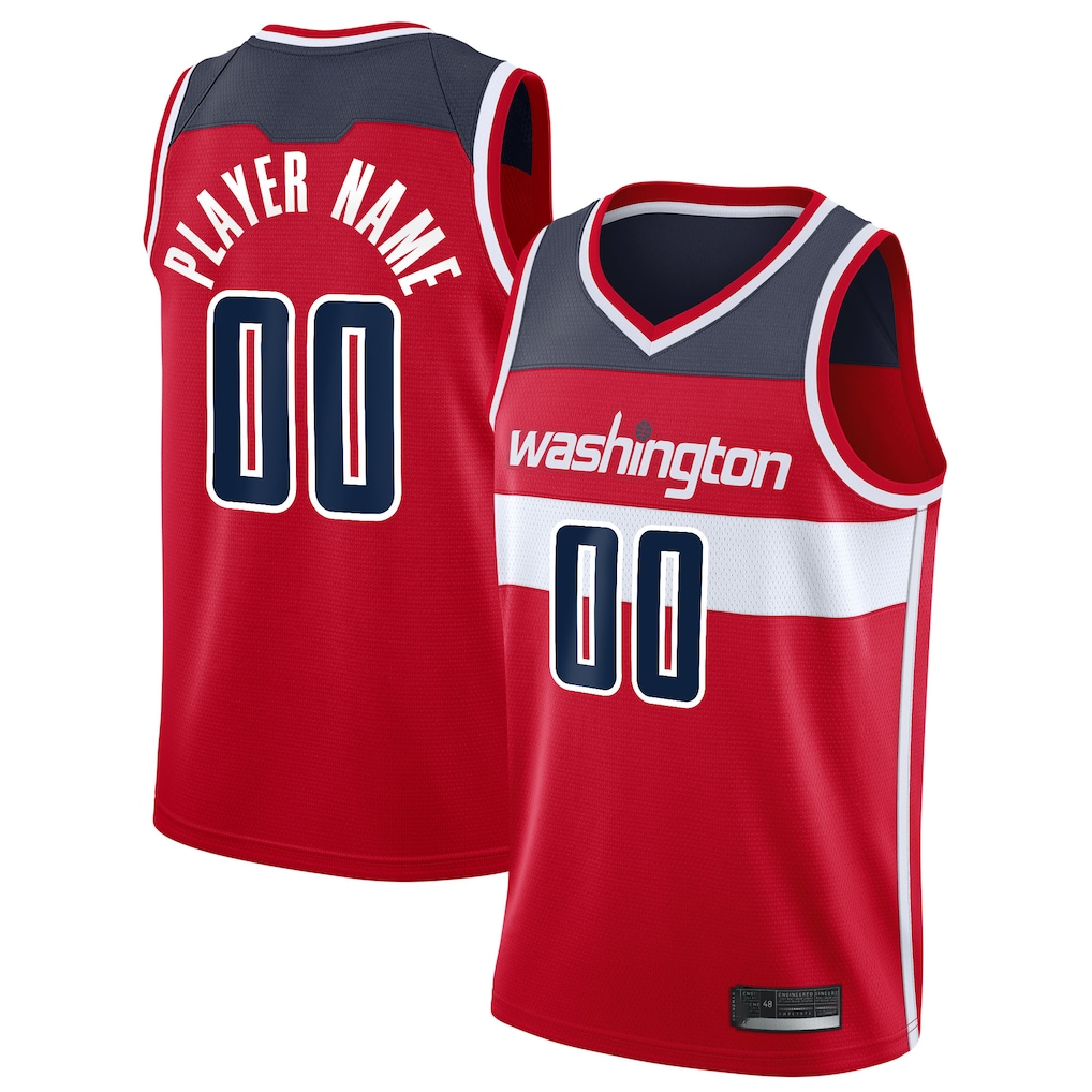 tocy Custom W.Wizards Red 2020-21 Swingman Jerseys - Icon Edition