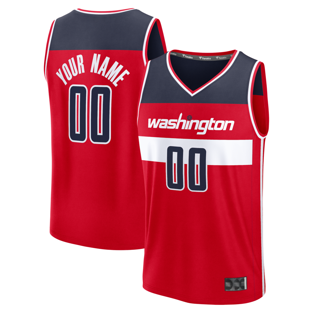 tocy Custom W.Wizards Red Fastbreak Jerseys - Icon Edition