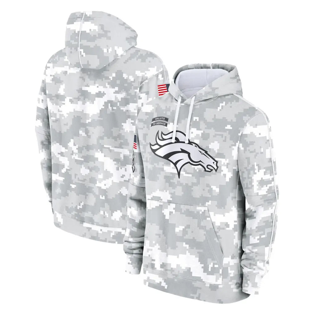 tocy D.Broncos Arctic Camo Salute to Service Hoodies Limited Game Blank Player Stitched Jerseys