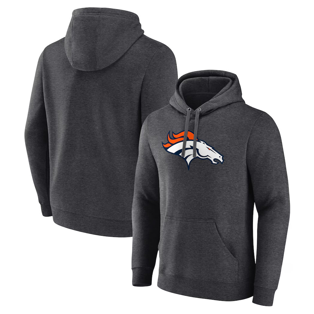 tocy D.Broncos Ash One Color Pullover Hoodie Limited Blank Player Stitched Jerseys