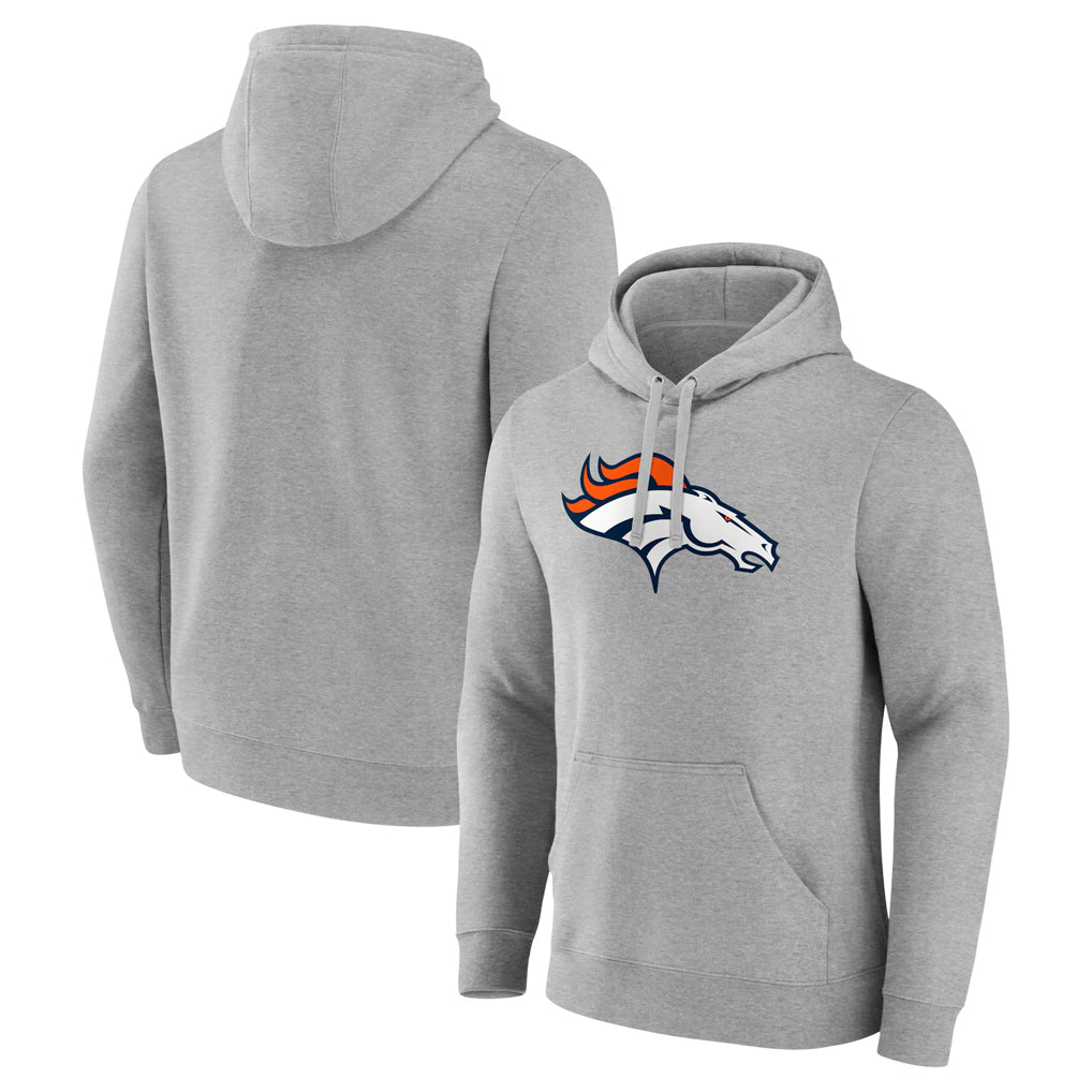 tocy D.Broncos Gray Pullover Hoodie Limited Blank Player Stitched Jerseys