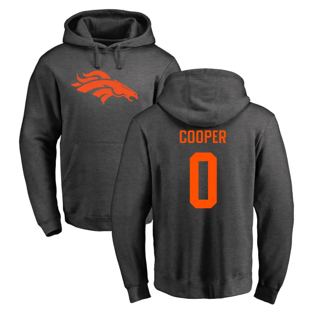 tocy D.Broncos #0 Jonathon Cooper Player Ash One Color Pullover Hoodie Limited Stitched Jerseys