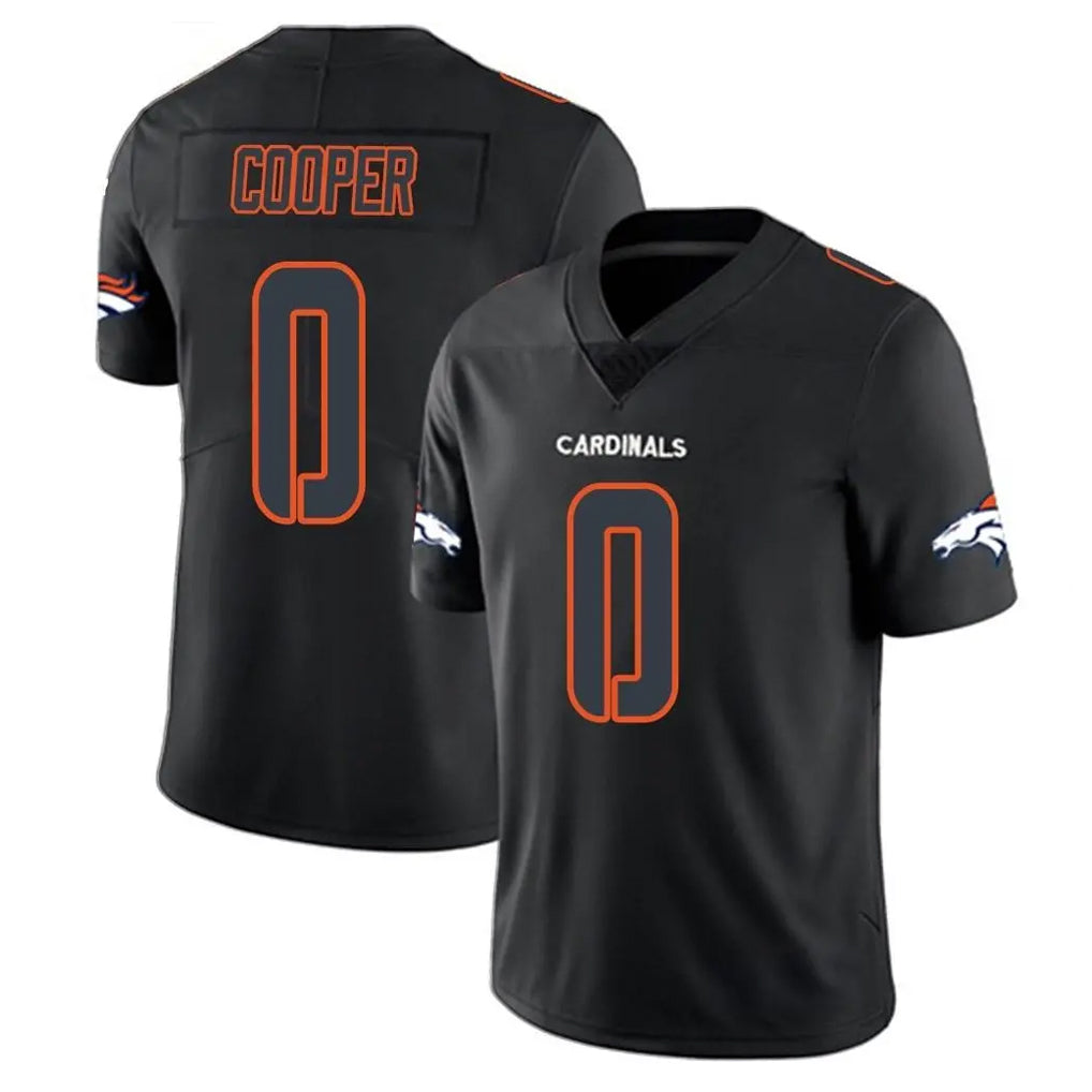 tocy D.Broncos #0 Jonathon Cooper Player Black Impact Limited Game Stitched Jerseys