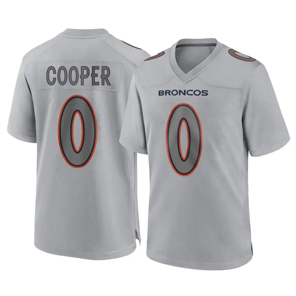 tocy D.Broncos #0 Jonathon Cooper Player Gray Atmosphere Fashion Limited Game Stitched Jerseys