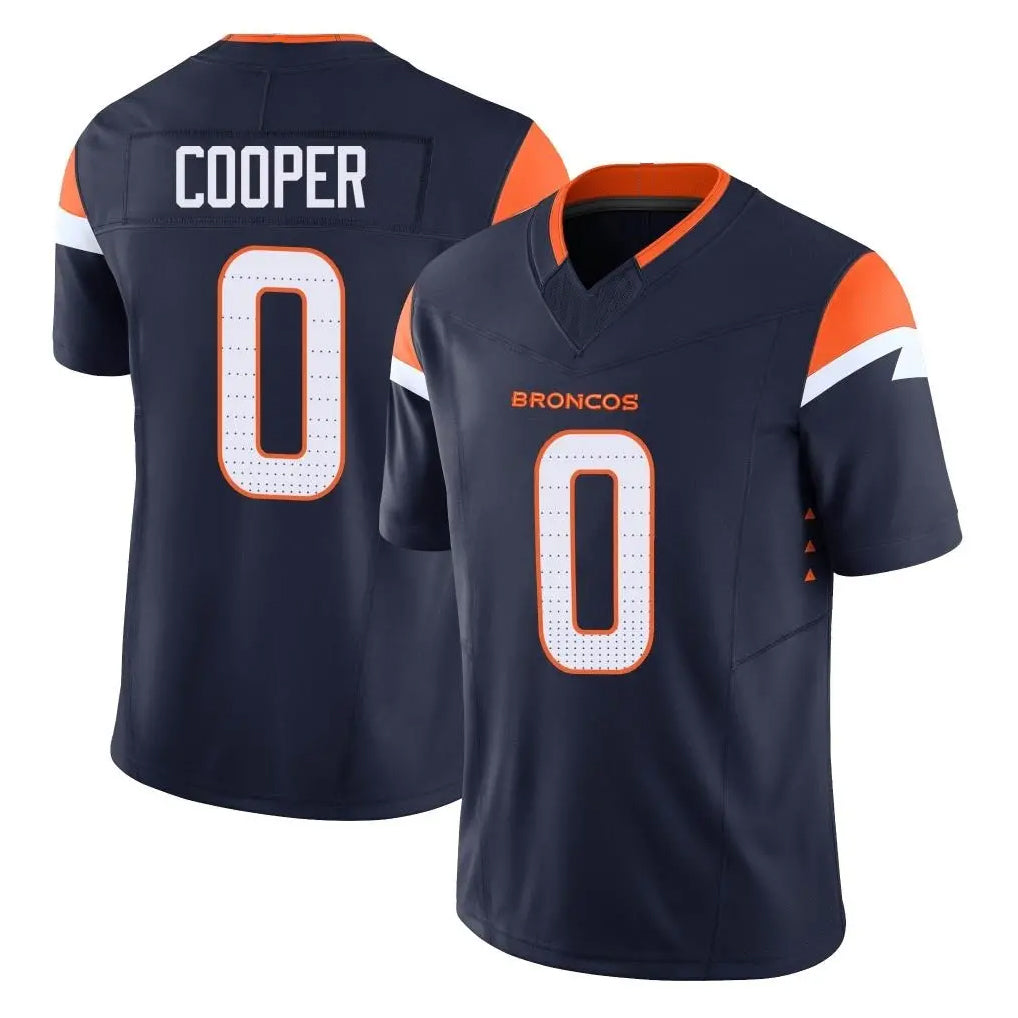 tocy D.Broncos #0 Jonathon Cooper Player Navy Limited Vapor F.U.S.E. Home Game Stitched Jerseys