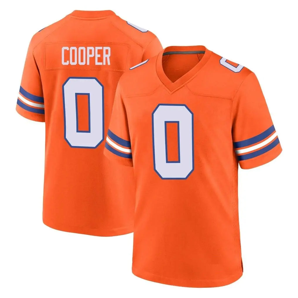 tocy D.Broncos #0 Jonathon Cooper Player Orange Alternate Collection Throwback Game Stitched Jerseys