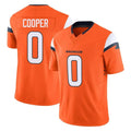 tocy D.Broncos #0 Jonathon Cooper Player Orange Vapor F.U.S.E. Limited Home Game Stitched Jerseys