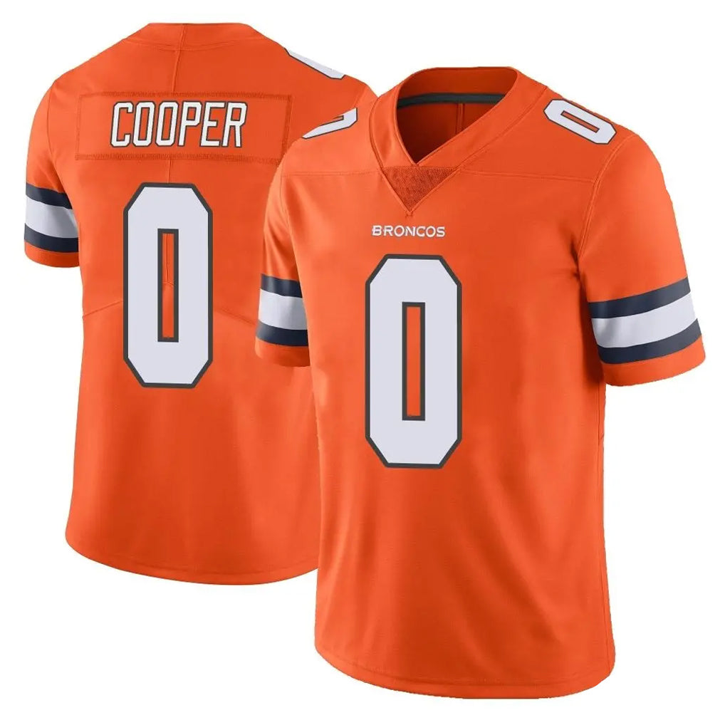 tocy D.Broncos #0 Jonathon Cooper Player Orange Vapor Untouchable Limited Home Game Stitched Jerseys