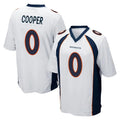 tocy D.Broncos #0 Jonathon Cooper Player White Game Stitched Jerseys
