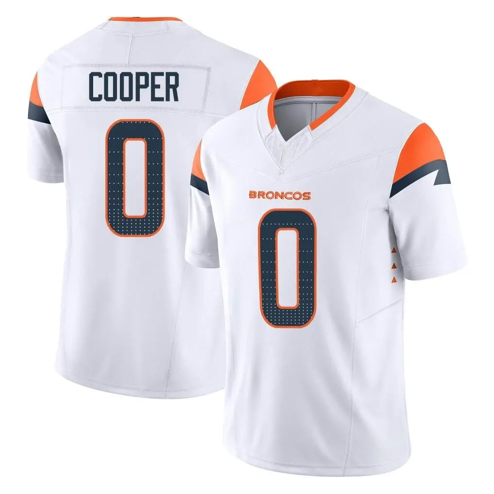 tocy D.Broncos #0 Jonathon Cooper Player White Limited Vapor F.U.S.E. Home Game Stitched Jerseys