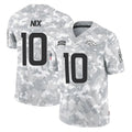 tocy D.Broncos #10 Bo Nix Player Arctic Camo Salute To Service Limited Stitched Jerseys