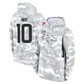 tocy D.Broncos #10 Bo Nix Player Arctic Camo Salute to Service Hoodies Limited Game Stitched Jerseys