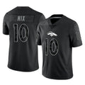 tocy D.Broncos #10 Bo Nix Player Black Reflective Limited Stitched Jerseys