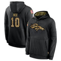 tocy D.Broncos #10 Bo Nix Player Black Salute to Service Pullover Hoodies Limited Stitched Jerseys