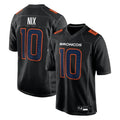 tocy D.Broncos #10 Bo Nix Player Carbon Black Fashion Limited Game Stitched Jerseys