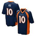 tocy D.Broncos #10 Bo Nix Player Navy Game Stitched Jerseys
