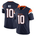 tocy D.Broncos #10 Bo Nix Player Navy Limited Vapor F.U.S.E. Home Game Stitched Jerseys