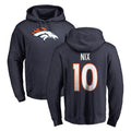 tocy D.Broncos #10 Bo Nix Player Navy Pullover Hoodie Limited Stitched Jerseys