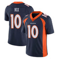 tocy D.Broncos #10 Bo Nix Player Navy Vapor Untouchable Limited Game Stitched Jerseys