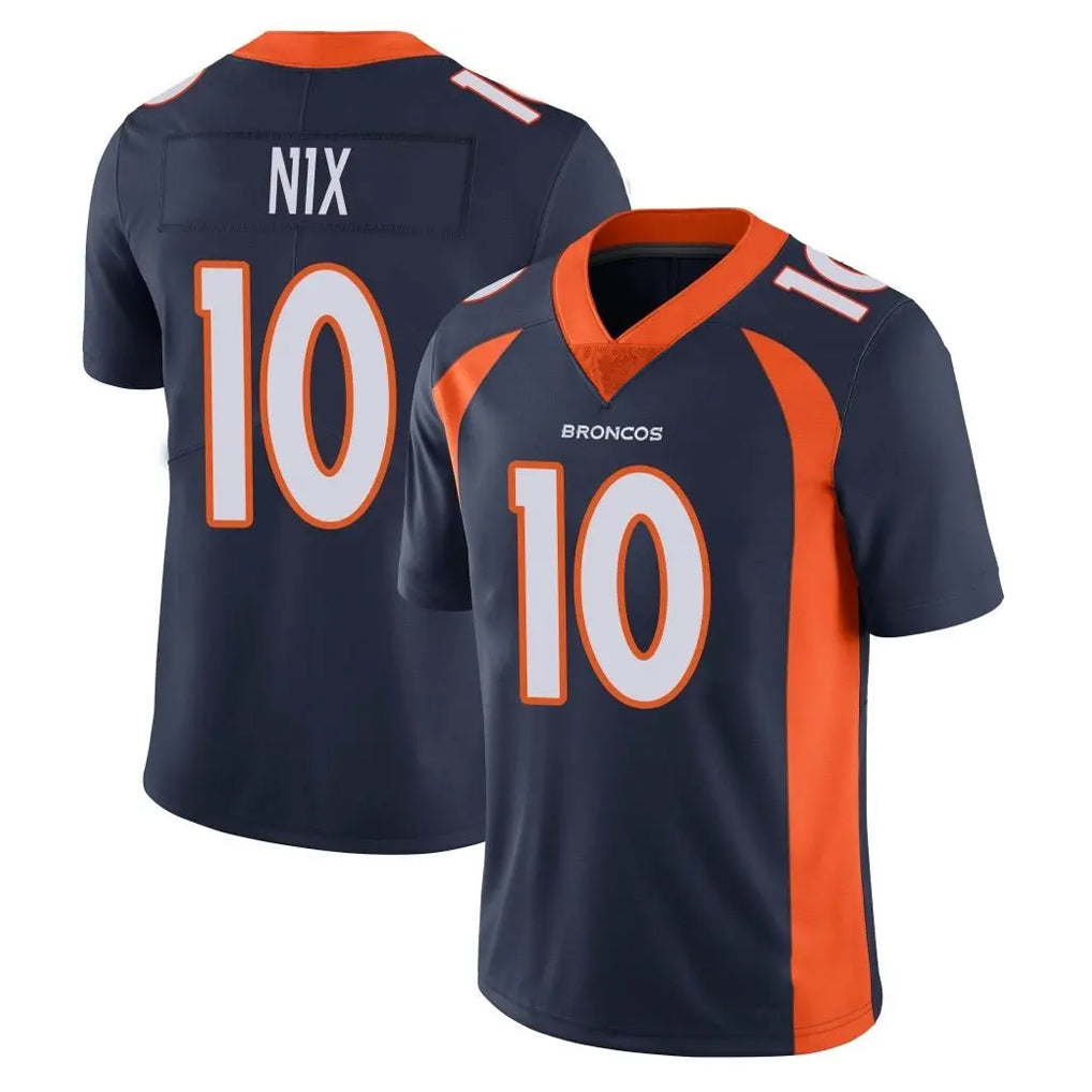 tocy D.Broncos #10 Bo Nix Player Navy Vapor Untouchable Limited Game Stitched Jerseys