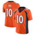 tocy D.Broncos #10 Bo Nix Player Orange Color Vapor Untouchable Limited Game Stitched Jerseys