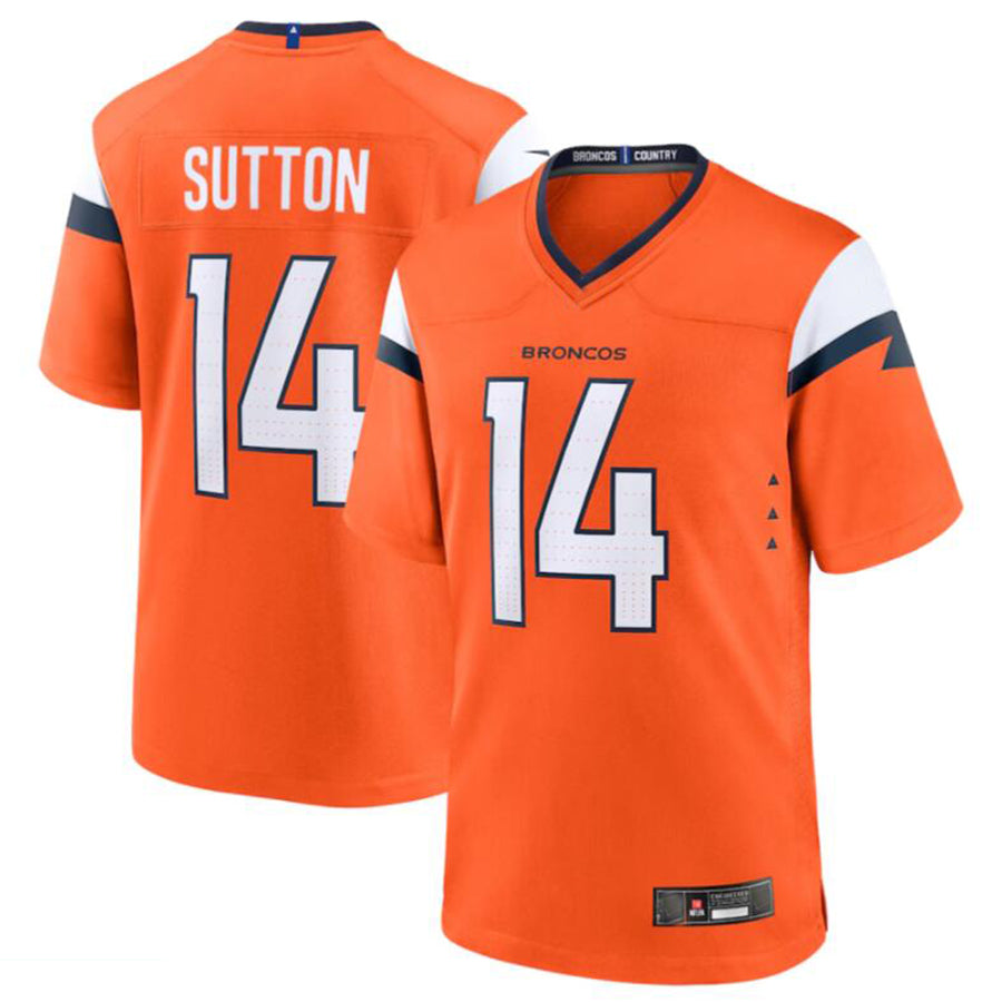 tocy D.Broncos #14 Courtland Sutton Orange Game Jersey American Stitched  Jerseys