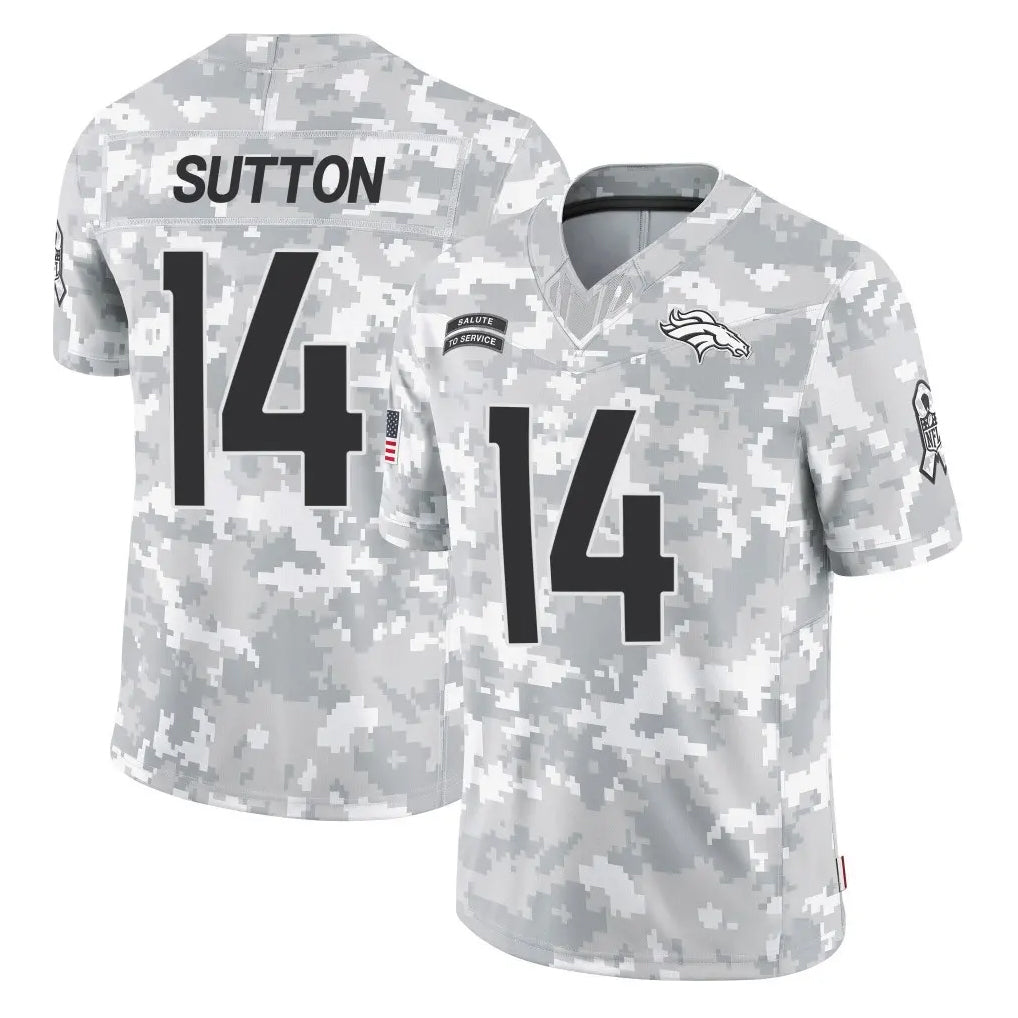 tocy D.Broncos #14 Courtland Sutton Player Arctic Camo Salute To Service Limited Stitched Jerseys