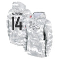 tocy D.Broncos #14 Courtland Sutton Player Arctic Camo Salute to Service Hoodies Limited Game Stitched Jerseys